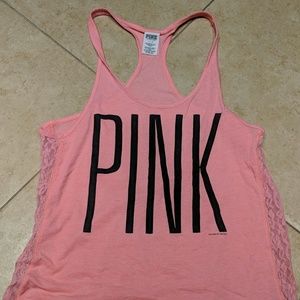 Pink Racerback by VS size L with lace sides